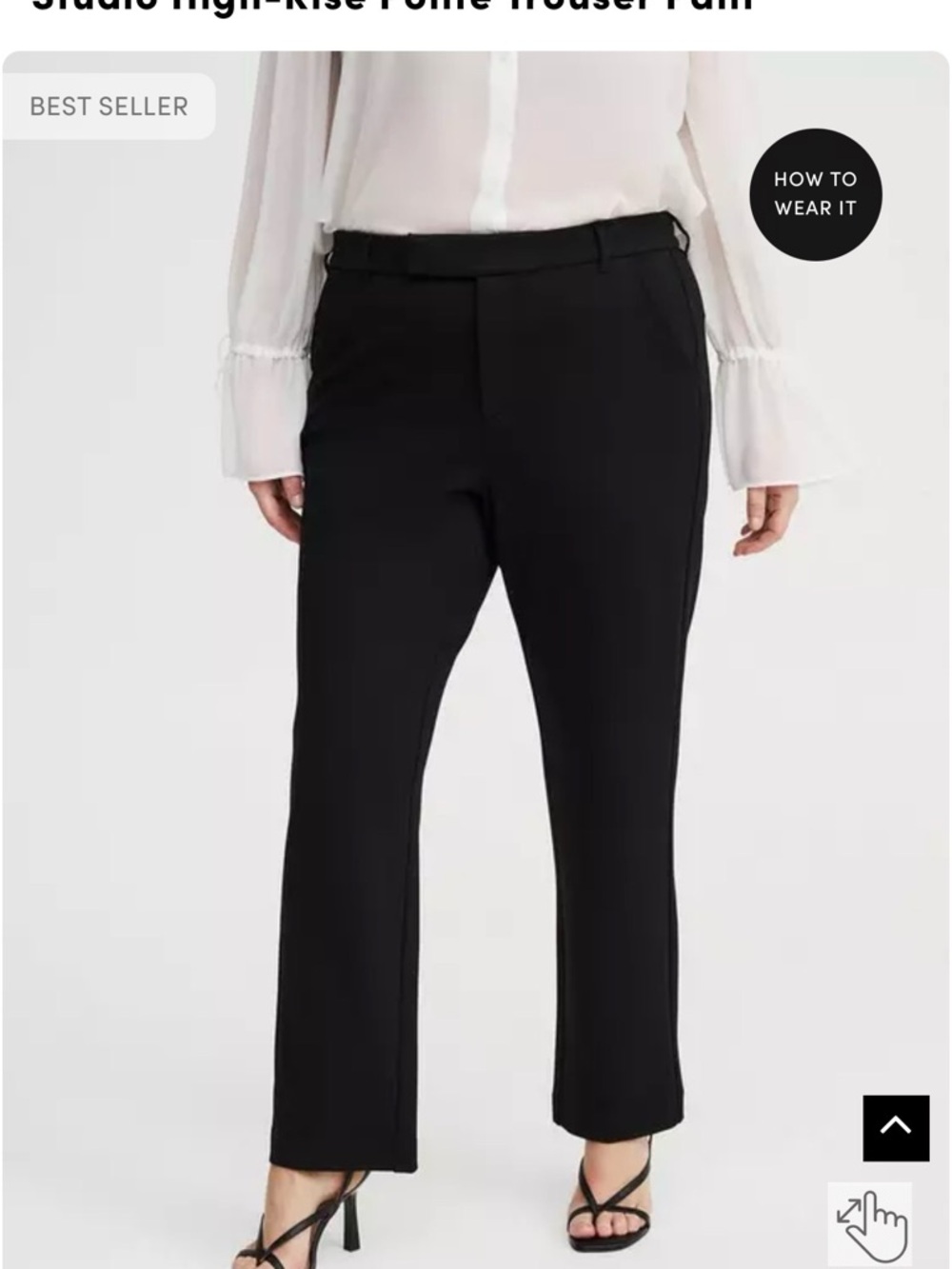torrid Black High-Rise Ponte Trousers
